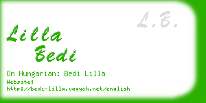 lilla bedi business card